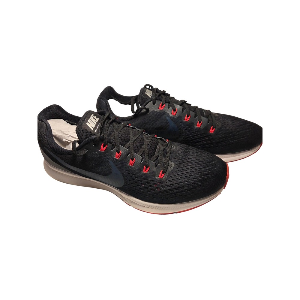 Nike Air Zoom Pegasus 34 Mens 14 Black Red Running Shoes 880555-014 Excellent